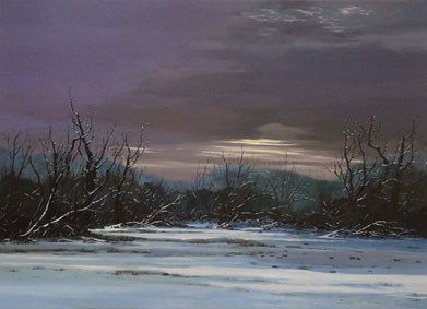 Martin Becker "Winter", 2020, Öl/HDF, 50/70 cm