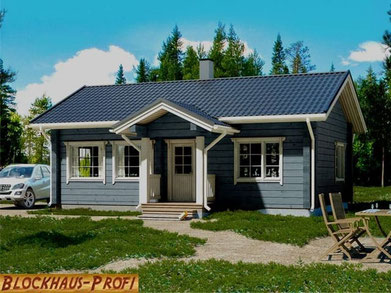 Kleines Blockhaus als Singlehaus - Holzhaus Bungalow - Qualität - Wohnhaus - Hausbau - nachhaltig - winterfest - Weser-Ems