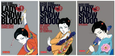 "Lady Snowblood" de Koike et Kamimura Kazuo, éd. Kana 2007, 512 p. (3 tomes)