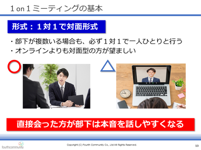 Ⅱ1on1ミーティングの基本