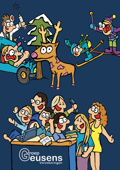 Dirk Van Bun Illustraties & Vormgeving - Gepersonaliseerd kleurboekje - Groep Geusens Verzekeringen