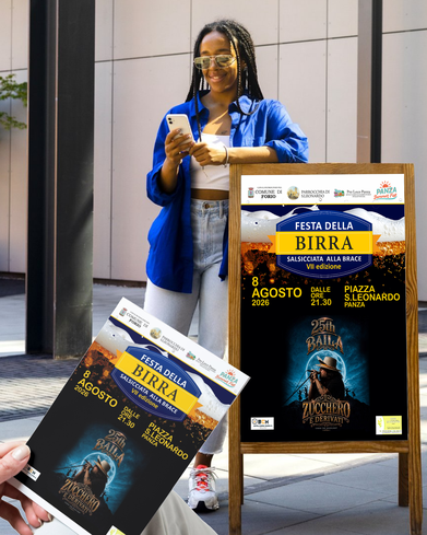 Grafica progettata ad Ischia per la locandina ed i manifesti per la festa della birra 2026 - Panza (Forio d'Ischia)