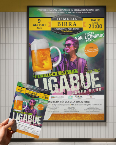 Grafica per manifesto 70 x 100 e volantino per la festa della birra 2025 a Forio (Località Panza) sull'isola d'Ischia