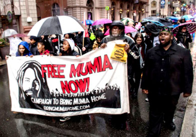 Demo for Mumia i Philadelphia, den 5. januar 2019