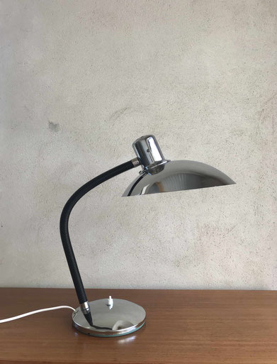 lampe soucoupe, lampe chromée, lampe 70s, lampe de bureau vintage