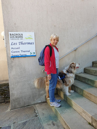 Dominique et Fly lors d'un voyage à Bagnol-les-Bains