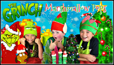 recipe, christmas treats, the grinch marshmallow pop