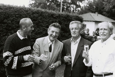 Von links, Horst Eckel, Fritz und Ottmar Walter, Werner Liebrich (Foto: Bernd Endres)