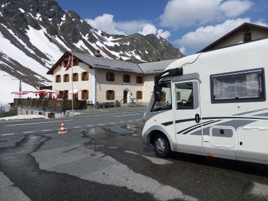 Zwischenhalt auf dem Flüelapass