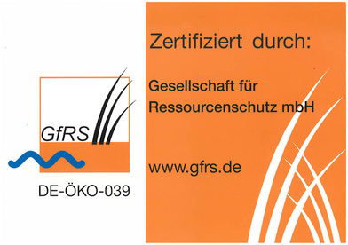Zertifiziert durch Gesellschaft für Ressourcenschutz mbH