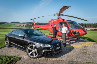 Elite Flights, AS350 B2 Ecureuil, Elite Flights, AS350 B2 Ecureuil, HB-ZPF, VIP- / Taxiflug, Helikopterflug, Tarmac Beromünster, Heliflug