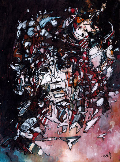 mattb, peinture, acrylique, encre, femme, portrait, graphique, ink, face, painting, acrylic, woman, nude, graphic, urban art, contemporary art, art contemporain 