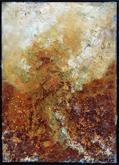 "Entstehung" 2017 Acryltechnik auf Leinwand 70 x 50 cm (gerahmt) //sold//
