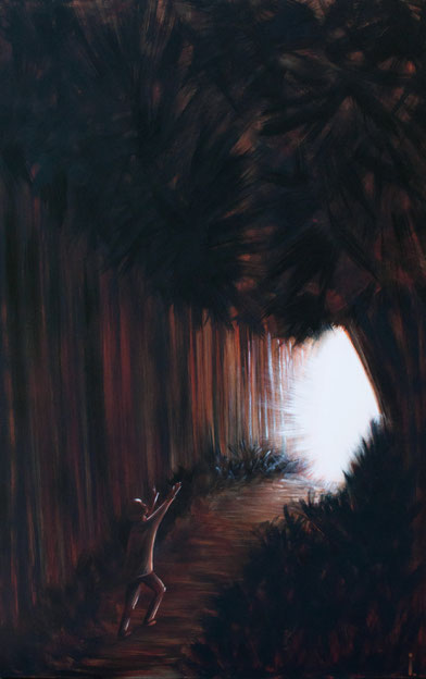 "Sortie du tunnel"  - 102x67cm