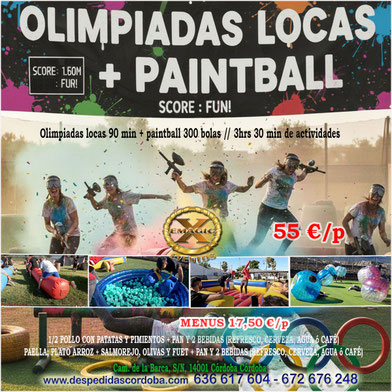 Pack olimpiadas Locas y paintball en Cordoba