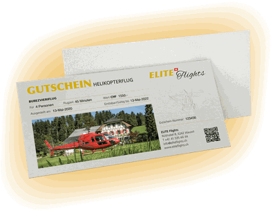 Elite Flights, Gutschein Burezvieriflug, Helikopterflug, Helikopterrundflug, Rundflug