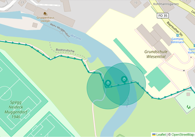 Muggendorf HIKE 22 K: Ziel und Start (GPS-Radius)