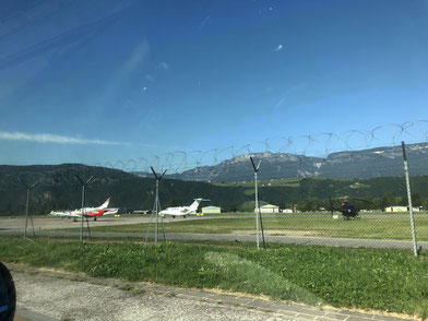 Driving up the airport of Bozen, Bolzano (South Tyrol) wondering which private jet is the one I'll be flying with
