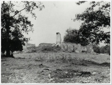 Ruine des Gutshauses,  Foto von 1958