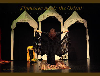 Titelfoto zur Veranstaltung "Flamenco meets the Orient" bei der Fiesta de Invierno 2015 im Tanzstudio La Fragua/Color-Foto by Boris de Bonn
