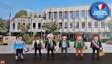 Les têtes de liste aux élections municipales de Vélizy-Villacoublay en Playmobil®