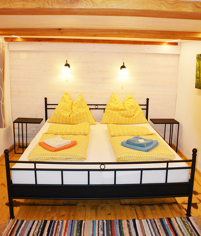 Doppelzimmer Kuschelnest im Waldviertler Seminarhaus Gauguschmühle