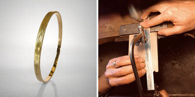 atelier faire son bracelet martelé doré