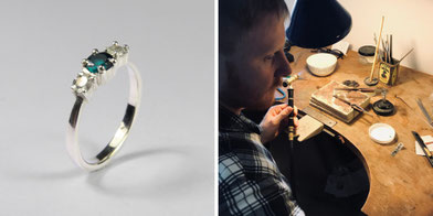 fabriquer sa bague de fiançailles avec des pierres