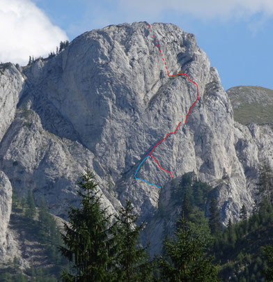 rot - Salzwänd Westwand, blau - Variante
