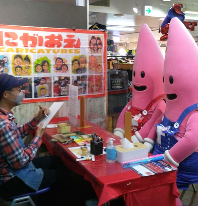東京　都内　似顔絵　チームタワーズ  ちばけいすけ　のっぽん兄弟