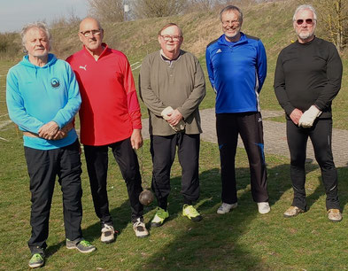 Das erfolgreiche Seniorenteam - v.l.n.r.: Gerhard Zachrau, Josef Hummer, Gerhard Thiele, Dr. Klaus Lutter und Horst Weber!