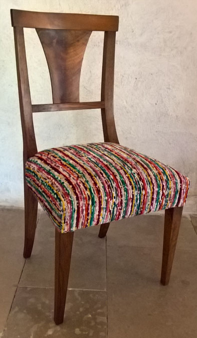 Chaise recouverte du tissu Sao Paulo, tapisserie Décors de sièges Briord