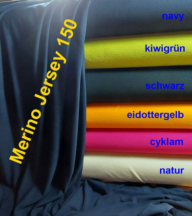 Merino Wolljersey, 150g, Öko-Tex Standard 100, mulesing-frei, EU Produkt