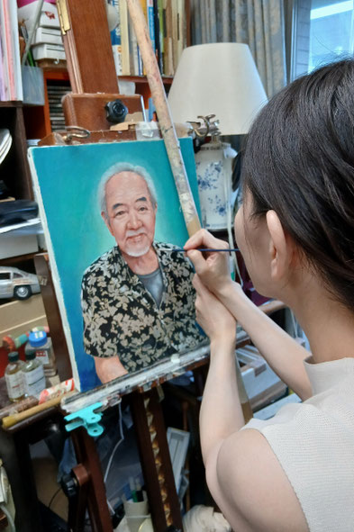 制作中の作者