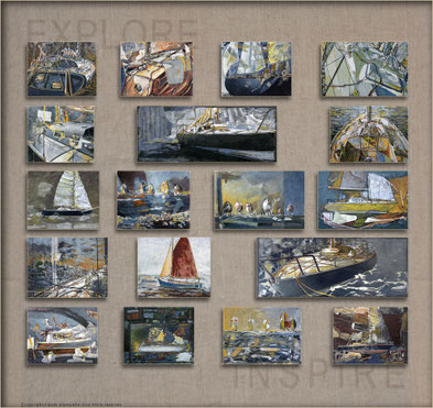art,tableaux,mer,voiliers,pen duick,régate,course au large,marine plaisance,impressionniste,figuratif,inspiration,exploration