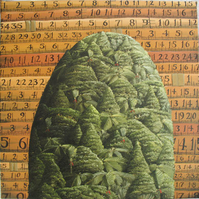 'Ruled Mountain' 40 x 40cm 2014 Oil on canvas