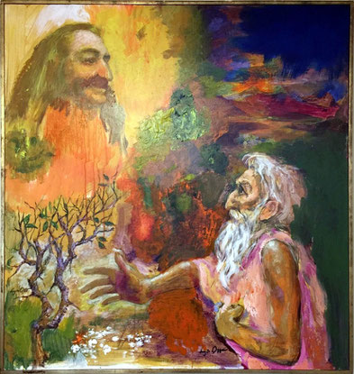 "Moses Conversing with God at the Close of an Age"  43" X 45" : Courtesy of Steve Cain