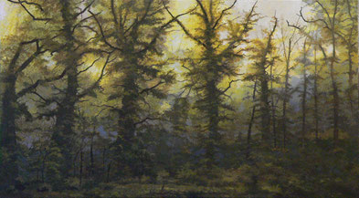 Martin Guido Becker, "Waldstück, 2009, Öl/Lwd, 80/140 cm