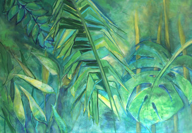Blattwerk   70  x  100   Acryl  ( verkauft )