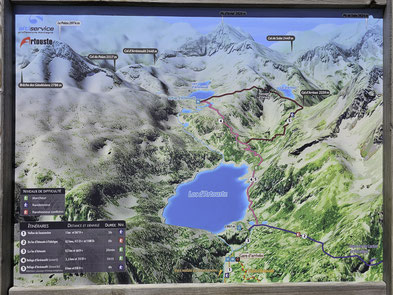Bild: Wandermöglichkeiten am  Lac d´Artouste