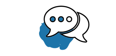 Icon zweier Sprechblasen