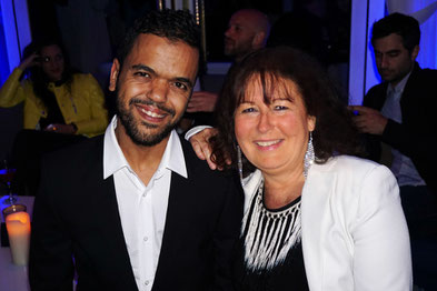 Anouar Toubali et Anik Couble, dans le salon "Madame Monsieur" de L'Hôtel Carlton - Festival de Cannes 2016 - Photo © Anik Couble