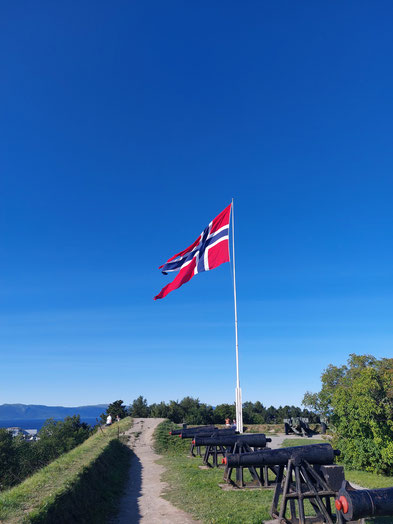Die norwegische Flagge.