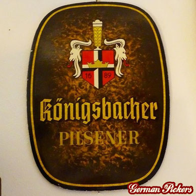 Königsbacher Pilsener - Pappschild  Koblenz um 1950 