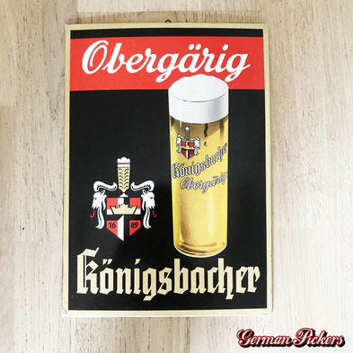 Königsbacher Obergärig - Pappschild  Deutschland um 1950 