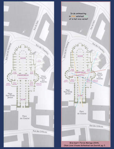 Plan zonder energielijnen uit: Mariage, F. (2014). Onze-Lieve-Vrouwe Kathedraal van Doornik. Achterzijde voorkaft.