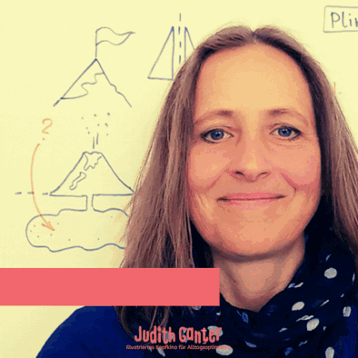 Judith Ganter in ihrem Atelier, nach dem Workshop