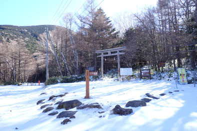 初冬　蓼科山　登山　ツアー
