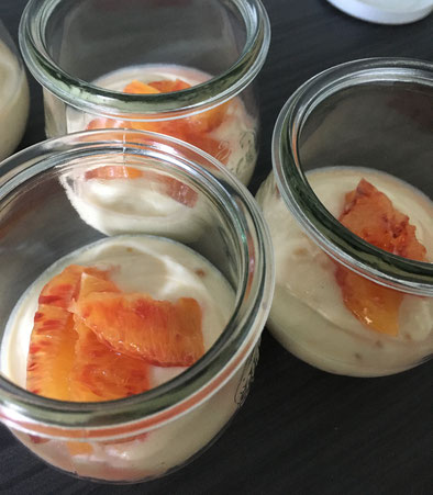 Caledonian Cream with blood oranges