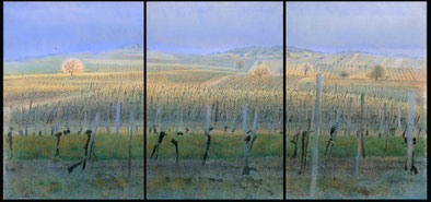 Weingärten II (Vineyard II) - Triptychon, 100x70cm 3x